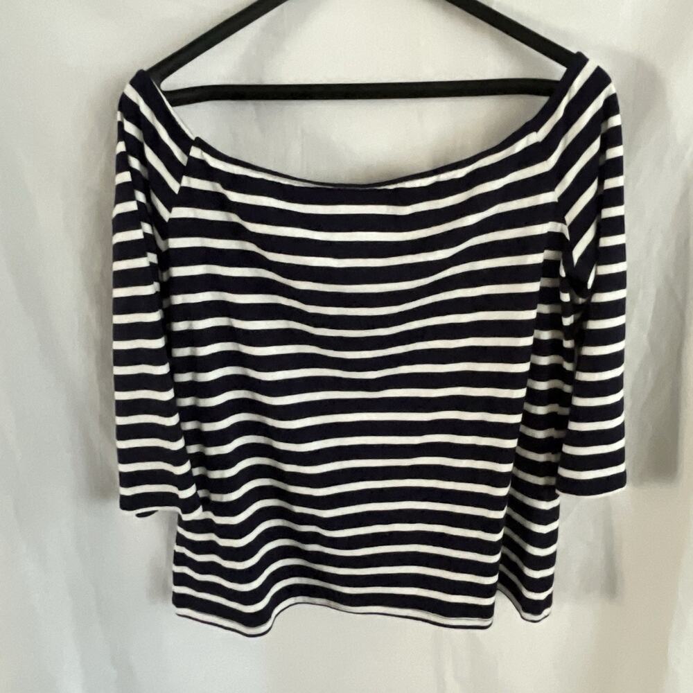 NWT Dorothy Perkins Blue And White Stripe Crew Neck Top Size 18